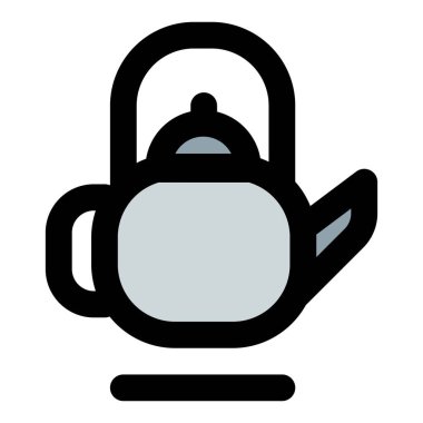 Çaydanlık çayı ışık simgesi seti