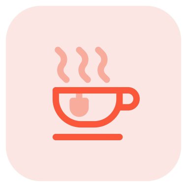 Sıcak çay ışığı simgesi seti