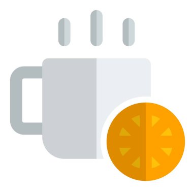 Lezzetli kireç çay çizgisi simgesi seti