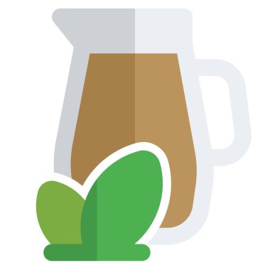 El yapımı çay sürahisi ışık simgesi seti