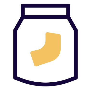 Pasta packed in disposable pack for storage