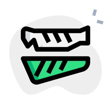 Tasty grilled pieces of creamy missultin e polenta.