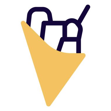 Fried battered baccala served in cone