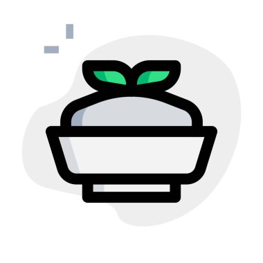 Riso valdostano served hot in bowl