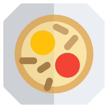 Whole baked pizza served in tray