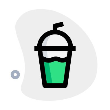 Delicious granita juice in takeaway cup.