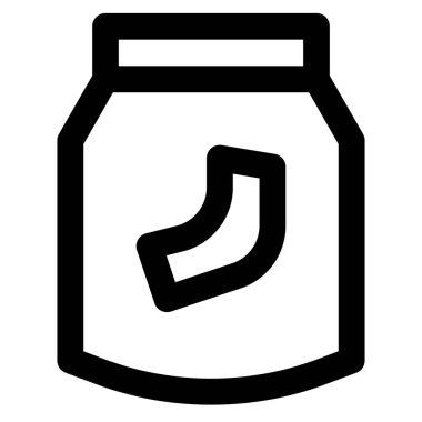 Pasta packed in disposable pack for storage