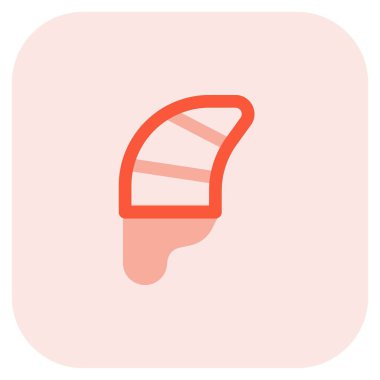 Yummy buttery cornetti with dripping chocolate.