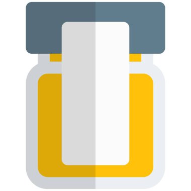 Fresh creamy fonduta packed in jar.