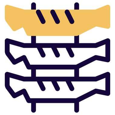 Sarde grigliate barbequed on skewer as appetizer