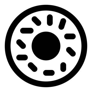 Fresh ciambella decorated with sweetened sprinkles.