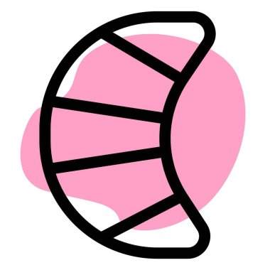 Freshly baked italian buttery croissant.