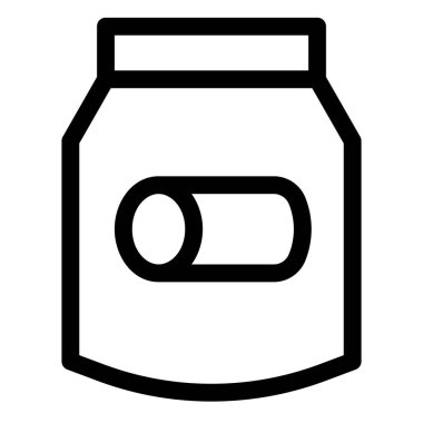 Pasta stored in packaging jar