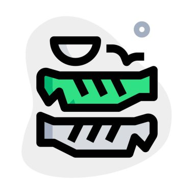 Salad served with crispy pair of branzino