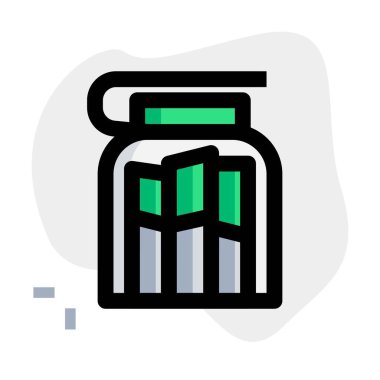 Sliced tuna conserved in olive oil jar