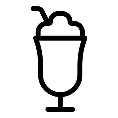 Refreshing granita juice with a straw.