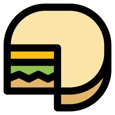 Part taken from heavy topped muffuletta wrap.