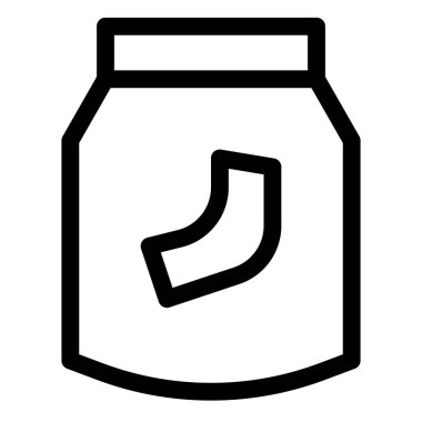 Pasta packed in disposable pack for storage