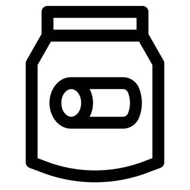 Pasta stored in packaging jar