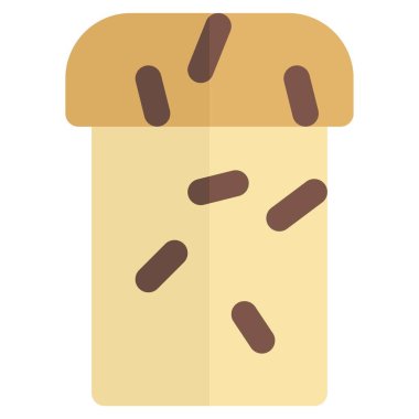 Sweet flavored panettone served as snack