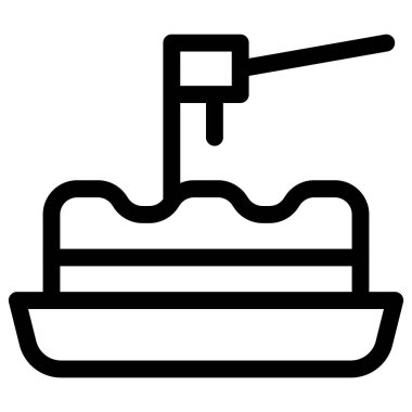 Yummy cheesy lasagna Italian street food.