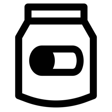 Pasta stored in packaging jar