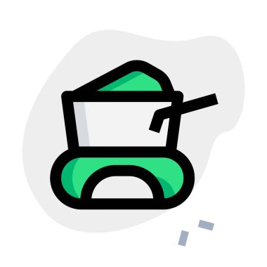 Italian bagna cauda cooked in ceramic pot