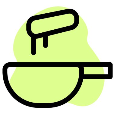 Toasted bread dipped into melted cheese.