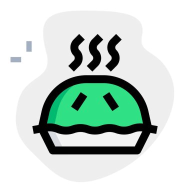 Freshly baked hot chestnut pie.