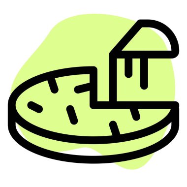 Delicious cheese burst pizza eaten as snack