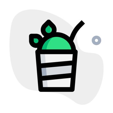 Parfait garnished with fruits served as snack