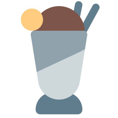 Flavored sundae topped with delicious garnishes