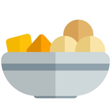 Albondigas soup light vector illustration