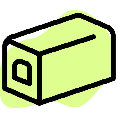 Chocolate brick filled with cream