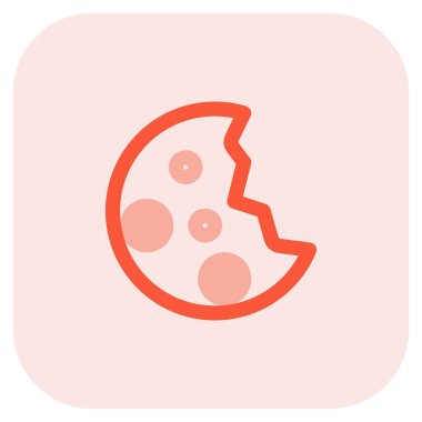 Crispy bitten delicious chocolate cookie