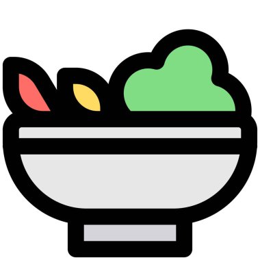 Healthy salad light vector illustration