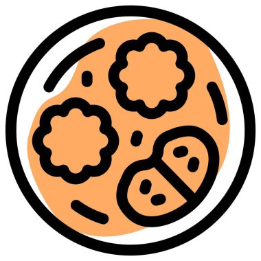 Beef and spiced tomato sauce light vector illustration