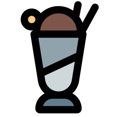 Flavored sundae topped with delicious garnishes