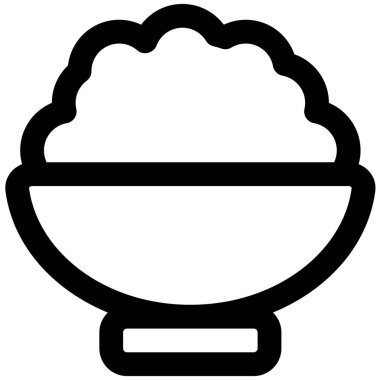 Bowl of hot and tasty steamed rice.