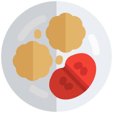 Beef and spiced tomato sauce light vector illustration