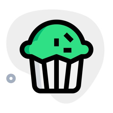 Baked muffin consumed as snack