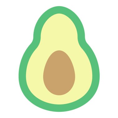 A half section of fresh avocado
