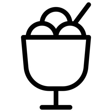 Rich multiflavored ice cream sundae dessert