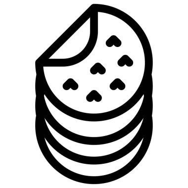 Tortillas food line vector illustration
