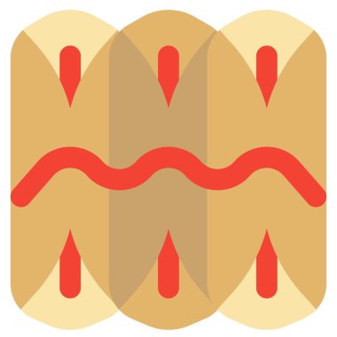 Crispy flautas line vector illustration