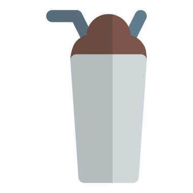 Cold refreshing milkshake served in glass