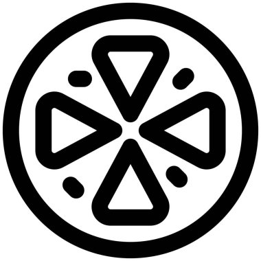 Duros line vector illustration icon