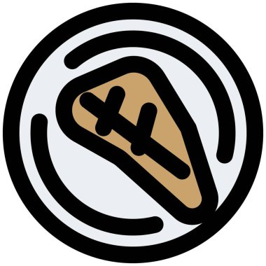 Grilled meat light vector illustration