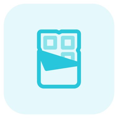 Half opened yummy chocolate bar