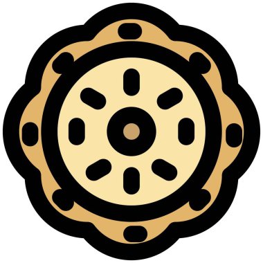 Cookies cake light vector illustration